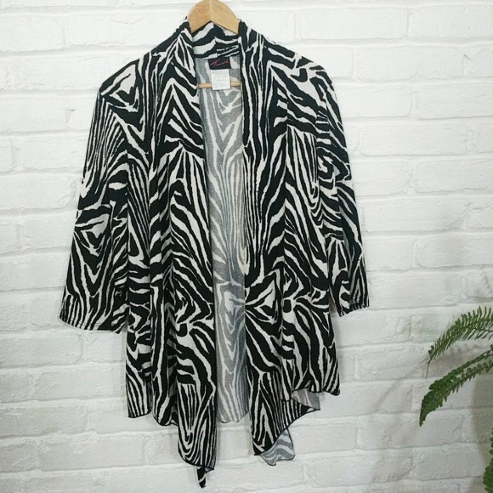 Zebra Print Vintage 80s Cardigan